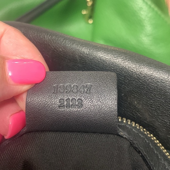 Authentic GUCCI Handbag Black Calfskin Leather Ruffles Sabrina Boston EUC - Picture 12 of 15